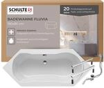 Schulte Secheckbadewanne Fluvia 190x80 cm, Set inkl. Fu&szlig;gesetell, Ab- und &Uuml;berlauf,
