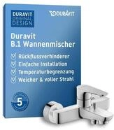 Duravit B.1 Wannenarmatur Aufputz f&uuml;r 2 Verbraucher mit Umstellventil,