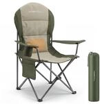 Homecall Campingstuhl Faltbar 150kg Belastbar Campingstuhl Hochlehner 108cm mit
