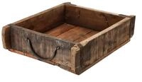 Spetebo Ziegelform Holzkiste mit Metall Beschl&auml;gen - klein / 30 x 25 cm -...