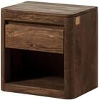 MASSIVMOEBEL24.DE | Nachttisch Sheesham 50x35x50 Toronto 2, Farbe:Dunkelbraun