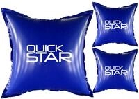 QUICK STAR 3 St&uuml;ck Poolkissen Eckig 120x120 cm Blau | 4 Seile &...