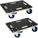 ECD Germany 2er Set Transportroller mit 2X Feststellbremse, 35x50 cm, 800kg