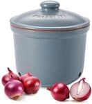 R&ouml;mertopf Vorratstopf MAXI, blau-grau, aus Naturton, &Oslash; 21 x 17,5 cm, 2,8 L,