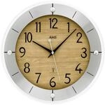 AMS Wanduhr 5592 - Funk-Wanduhr, Aluminiumgeh&auml;use, 31cm, Wohnzimmeruhr,...