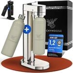 Luckymoose Infinity-S Wassersprudler aus hochwertigem Edelstahl (Silver/Sand)...