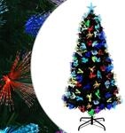 vidaXL K&uuml;nstlicher Weihnachtsbaum mit 160 LEDs Gr&uuml;n 150 cm PVC, Art Deco