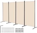 VEVOR Raumteiler 4 Paneele Paravent 3464 x 1840 x 520 mm, Faltbarer Sichtschutz &