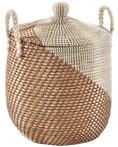 Kobolo Schlangenkorb NAGA aus Seegras | &Oslash; 43 cm, H 60 cm | handgeflochtener