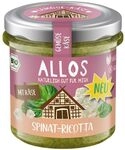 Allos Gem&uuml;se K&auml;se Aufstrich, Spinat-Ricotta, 135g