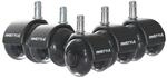 AMSTYLE 5er Set leichtg&auml;ngige Universal-Schwerlastrollen f&uuml;r B&uuml;rostuhl 11 mm
