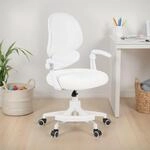 IDIMEX Schreibtischstuhl ISLA mit Fu&szlig;st&uuml;tze, Wei&szlig; &ndash; ergonomischer