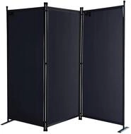 QUICK STAR Paravent 3 Teilig 170 x 165 cm Schwarz - Garten & Balkon Sichtschutz