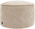Icon Milano Hocker, Beige, Flauschiger Chenille Stoff, Samt Sitzsack, Sitzpuff,...
