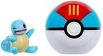 Pok&eacute;mon Clip 'N' Go Squirtle and Lure Ball - Includes 2 Inch Battle Figure and Pok&eacute;
