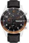 Timberland Chicopee Herren Armbanduhr Leder Schwarz 46 mm, Multifunktionsuhr,