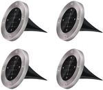 Grundig Solarlampen f&uuml;r Au&szlig;en Set von 4 Bodenleuchten - Outdoor Lampe LED -