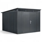 Ger&auml;tehaus Metall pulverbeschichtet anthrazit | Ger&auml;teschuppen Pultdach (B...