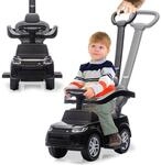 JAMARA 464060 Rutscher Land Rover Discovery 3in1, Rutschauto mit Schubstange, Kinder