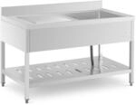 Royal Catering RCSSS-140X70-S Sp&uuml;ltisch 1 Becken 510x520x245 mm Sp&uuml;ltisch...