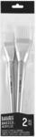 Liquitex Basics 3699370 Synthetikpinsel Set, 2 Flachpinsel - langer Stiel, f&uuml;r
