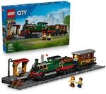 LEGO City Klassischer Dampfzug Spielzeug - STEM Modellbausatz - Set mit Bahnhof,