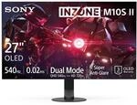 Sony INZONE M10S II 27-Zoll-OLED-QHD-Gaming-Monitor: 1440p, 540 Hz, 0,02 ms GTG,