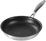 Silverstar Edelstahlpfanne 20 cm Wabenstruktur Sterne Kratzfeste Antihaft Pfanne