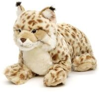 Uni-Toys - Luchs, liegend (ohne Geschirr) - 46 cm (L&auml;nge) - Pl&uuml;sch-Katze -