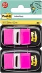 Post-it Index Haftstreifen, Standard, Pink, 100 Haftstreifen, 25.4 mm x 43.2 mm -