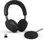 Jabra Evolve3 75 On-Ear Bluetooth Headset kabellos mit Mikrofon, Schwarz