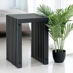 DanDiBo Lamellenhocker Hocker Metall Schwarz Eckig Base 45 cm Massiv Modern