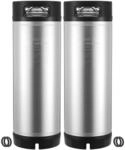 VEVOR Corny Keg, 19 L Ball Lock Keg, SUS304 Cold Brew Kegs Fass Eimer mit zwei