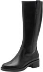Marco Tozzi Damen Stiefel mit Lederanteil Blockabsatz, Schwarz (Black Nappa), 39 EU