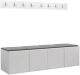 Mirjan24 Garderoben-Set Monati VII, 2X Schuhschrank + 2X Kleiderhakenbrett und