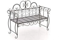 DELUKE Gartenbank LENAR Metall Bronze 128x46x94 cm | Metallbank Garten 2...