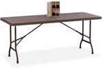 Relaxdays Gartentisch klappbar, HBT: 72 x 180 x 74 cm, Kunststoff, Stahl, wetterfest,