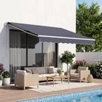 VEVOR Gelenkarmmarkise 2,5x2 m, Einziehbare Markise mit Handkurbel, Terrassenmarkise