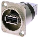 Neutrik NAUSB-W Reversibler USB-Adapter (Typ A und B), Nickel D-Geh&auml;use