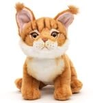Uni-Toys - Maine-Coon-Katze, sitzend (braun) - 18 cm (H&ouml;he) - Pl&uuml;sch-Katze -