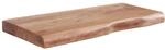 FineBuy Wandregal 40 cm mit Baumkante Akazie Massivholz, Design Schweberegal