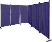 QUICK STAR Paravent 6 Teilig 340x165cm Blau - Garten & Balkon Sichtschutz...