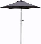 Gardissimo Sonnenschirm New Sunny 200 Anthrazit mit UV Schutz 50+, Kurbel, Rund,