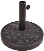 DELUKE Sonnenschirmst&auml;nder POTI 12kg - Kunststoff Schwarz 33x38x38cm 