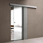 doporro Glasschiebet&uuml;r Komplettset 77,5 x 215 cm | 15mm Wandabstand |...