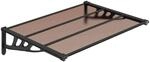 vidaXL T&uuml;rvordach Schwarz 122x90 cm Polycarbonat