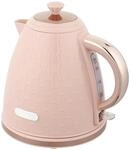 HOMCOM Elektrischer Wasserkocher Schnellkochfunktion 1,7L 2,2kW Hellrosa