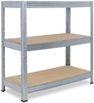 shelfplaza&reg; 90x75x40cm Profi Schwerlastregal verzinkt/Metallregal mit 3 B&ouml;den...