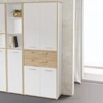 Forte KEFLAVIK B&uuml;roschrank 80 90, moderner B&uuml;roschrank mit 4 T&uuml;ren und 2