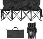 VEVOR tragbare Klappbank Campingbank Sitzbank (4 Personen) mit Seitentaschen &